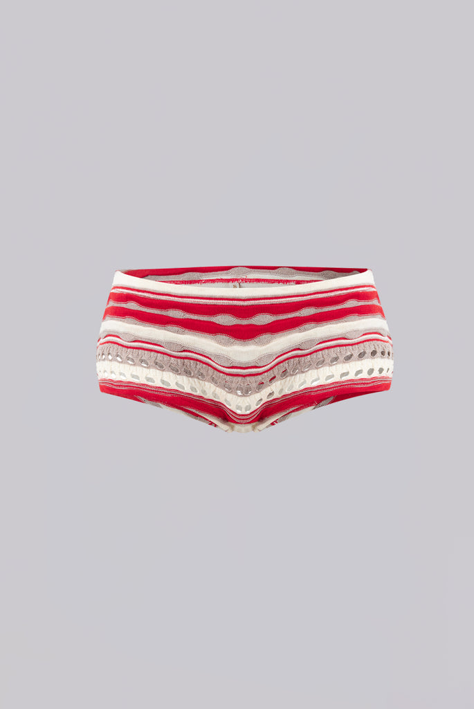 Cata Ruffle Knit Mini Shorts