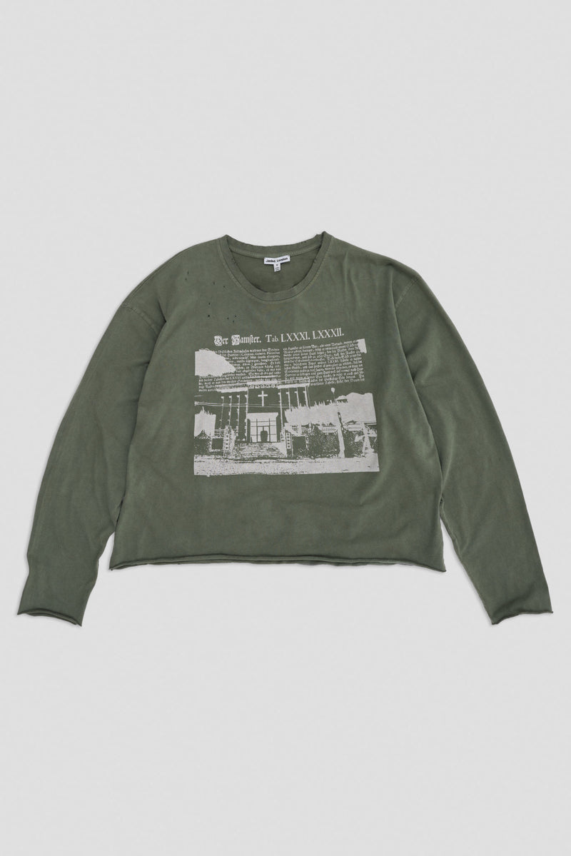 Scripture Cropped Long Sleeve Top