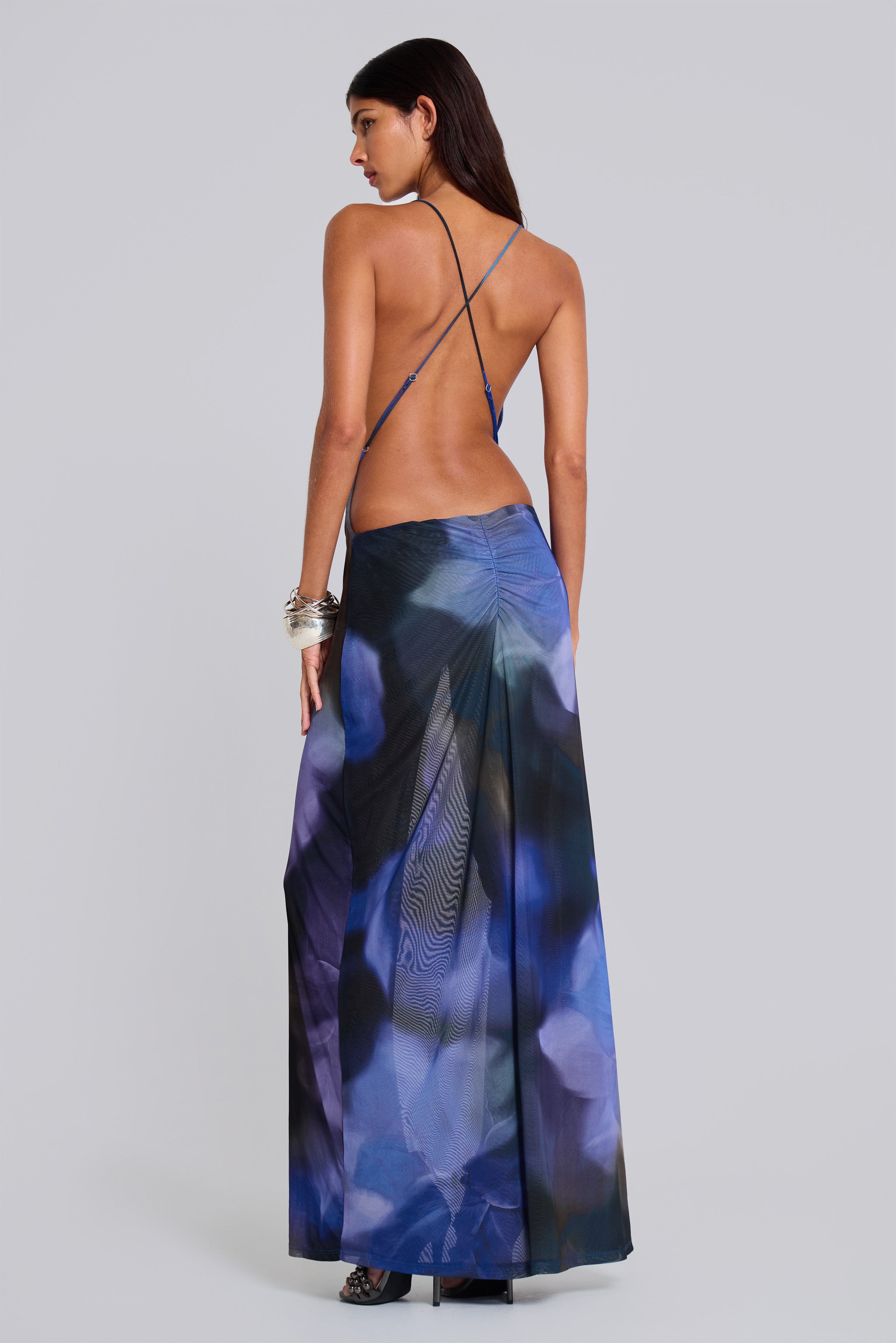 Sedona Blue Floral Maxi Dress