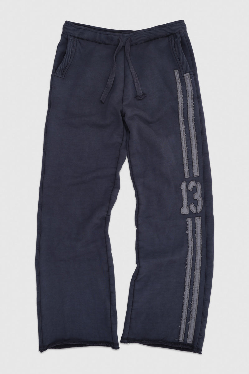 13 Stripe Straight Jogger in Charcoal