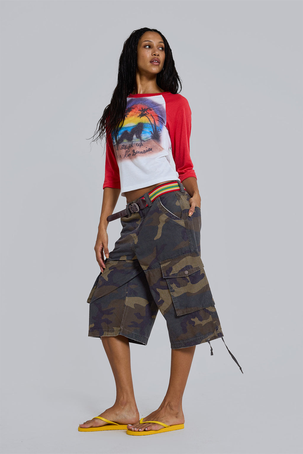 Guerilla Camo Baggy Shorts | Jaded London | Clothing