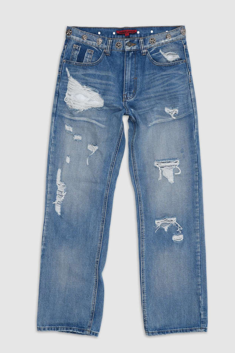 Metal Stud Waistband Muse Jean