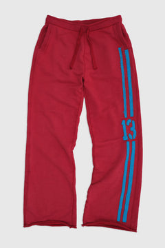13 Stripe Straight Jogger in Red - XXS / Red