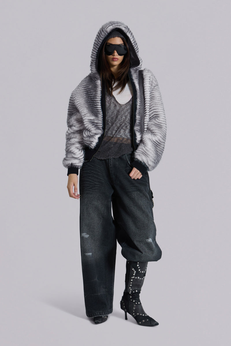 White Bear Faux Fur Jacket