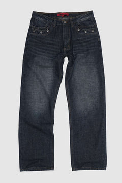 Drummer Low Rise Straight Leg Jeans - W26 / Navy