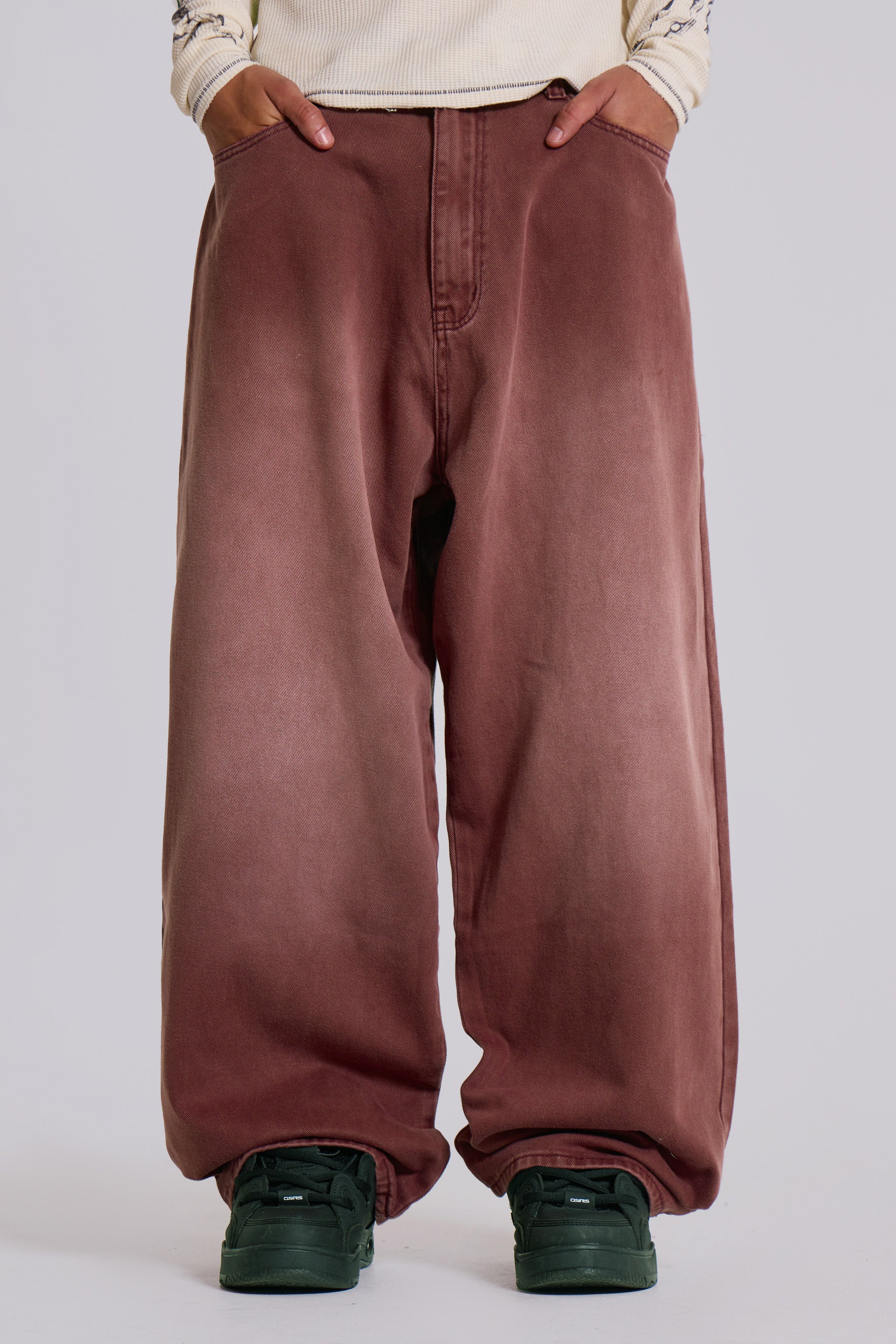 Burgundy Washed XL Colossus Jeans