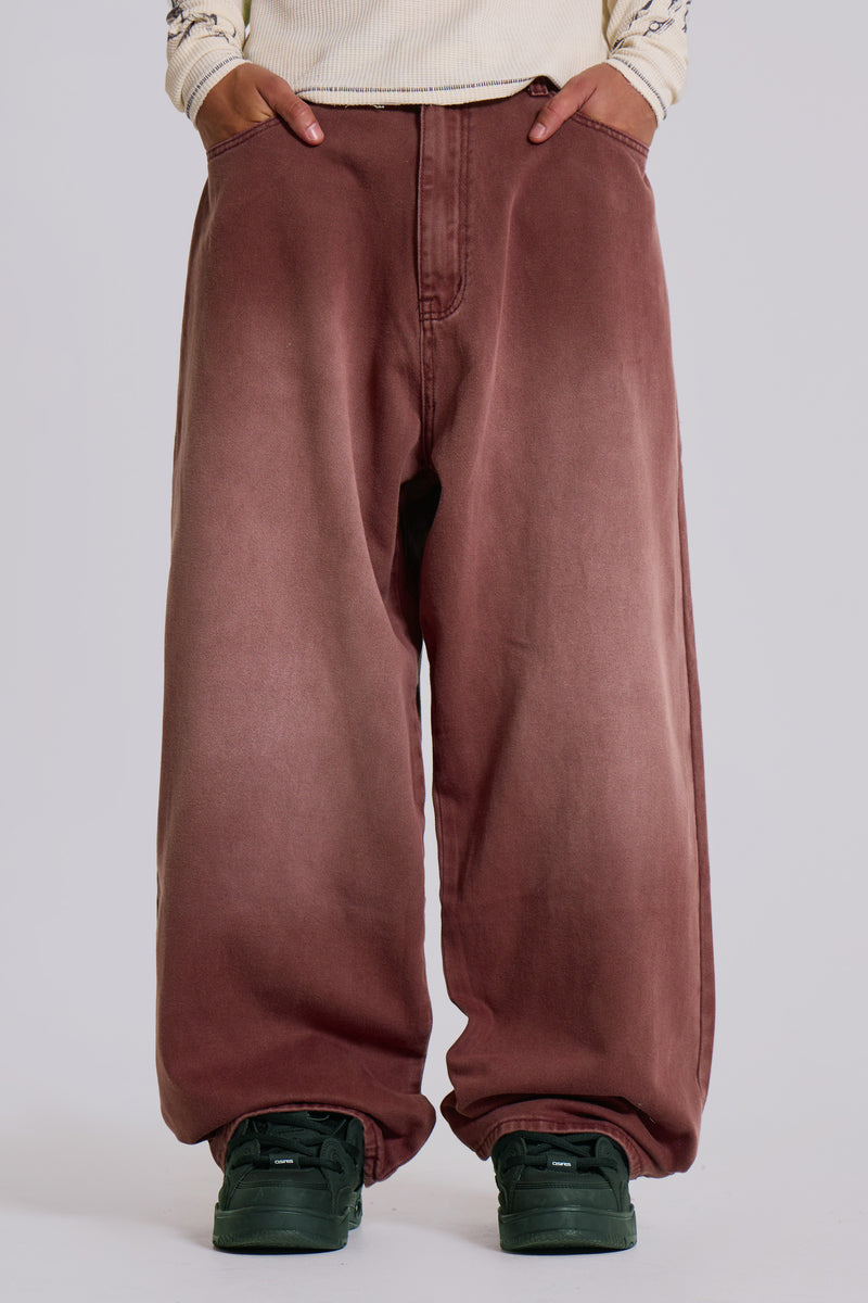 Burgundy Washed XL Colossus Jeans