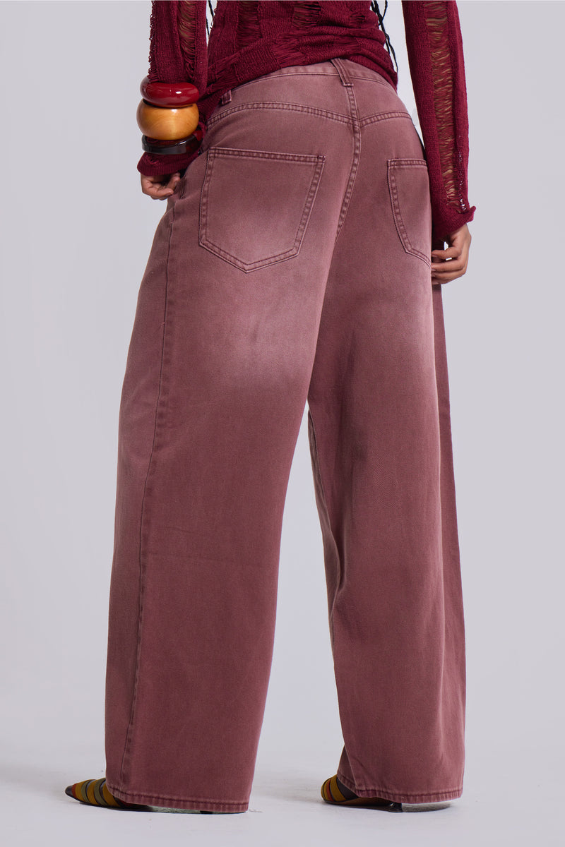 Burgundy Washed XL Colossus Jeans