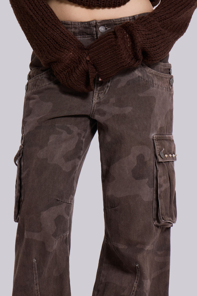 Brown Trooper Camo Cargo Pant