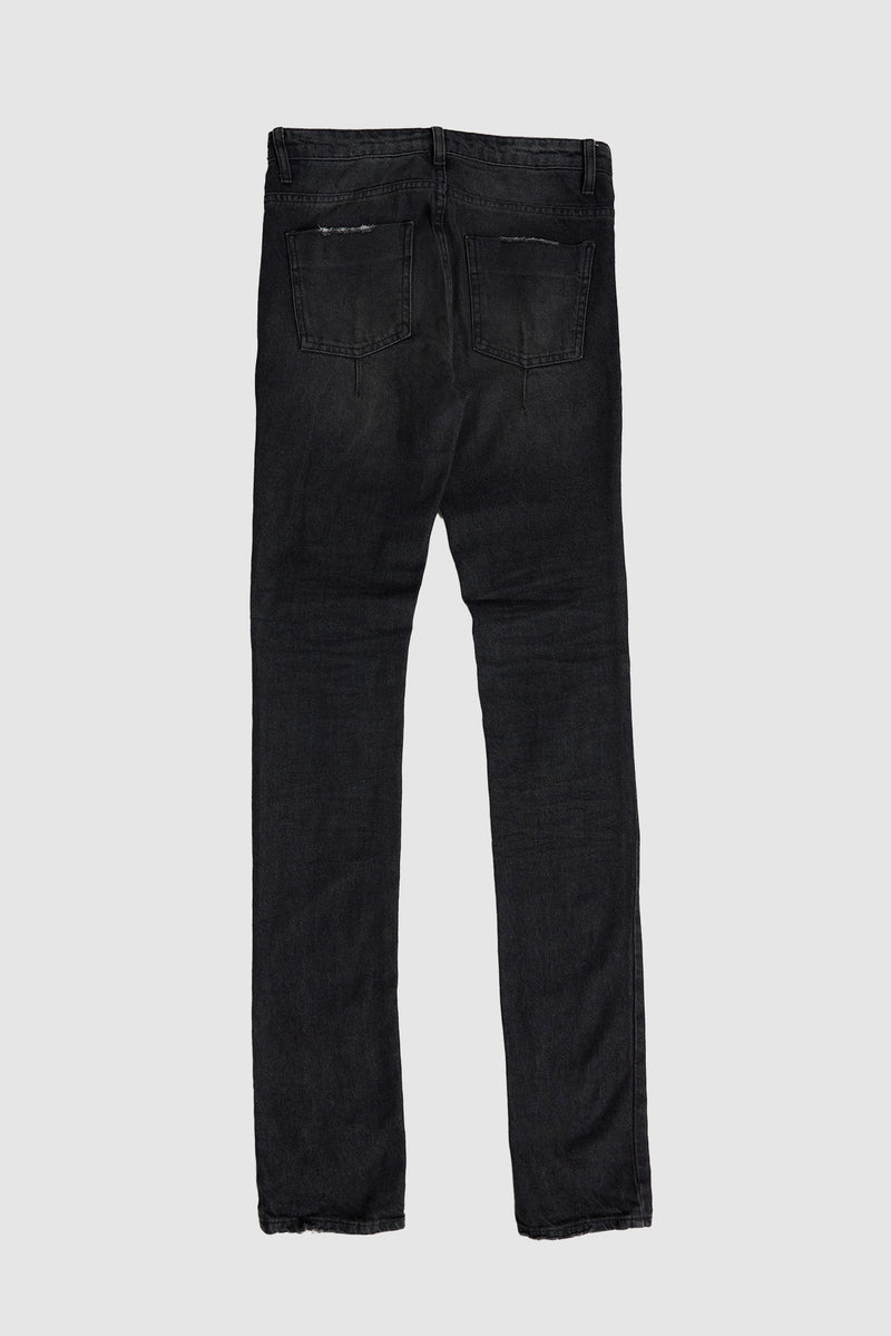 Washed Black Drain Jeans