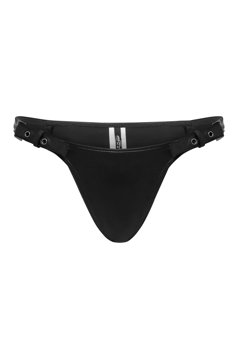 Black Hydra Micro Bikini Bottoms with Buckle Detail