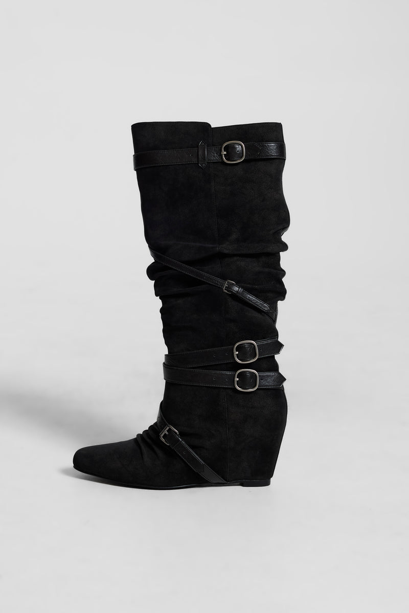 Vione Slouch Wedge Boots