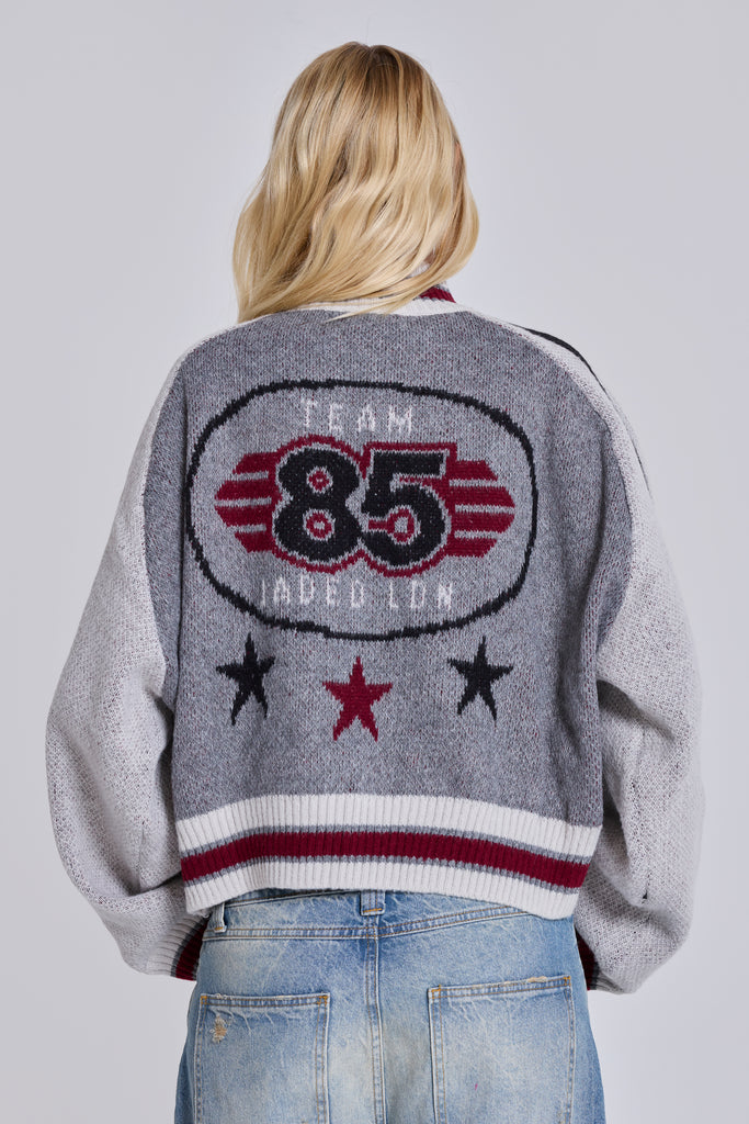 Team 85 Knitted Bomber Jacket