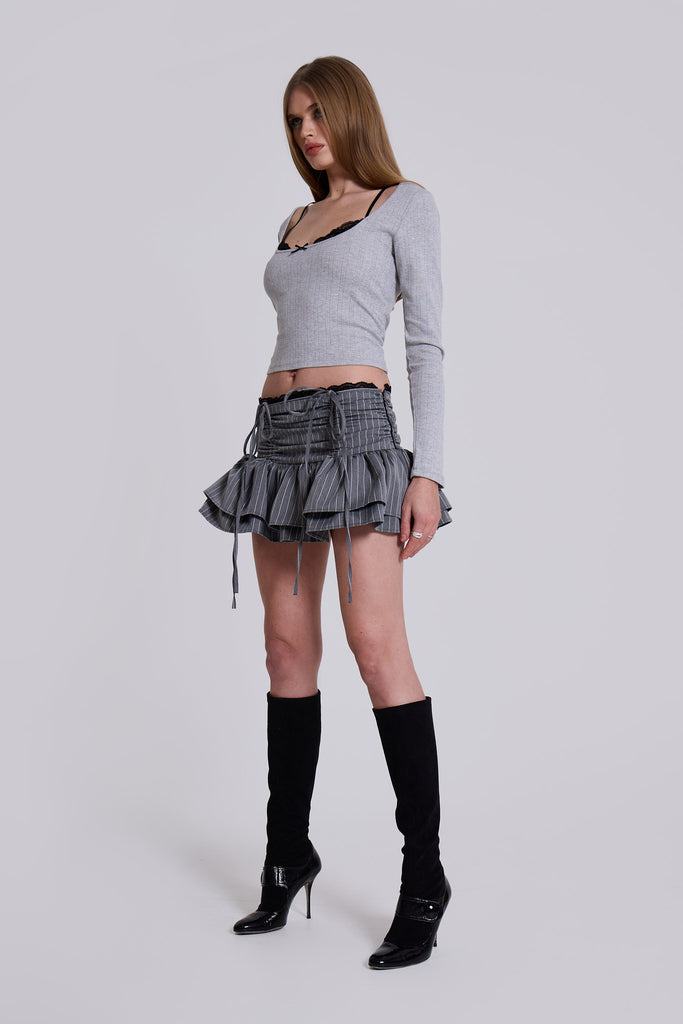 Thursday Pinstripe Mini Skirt