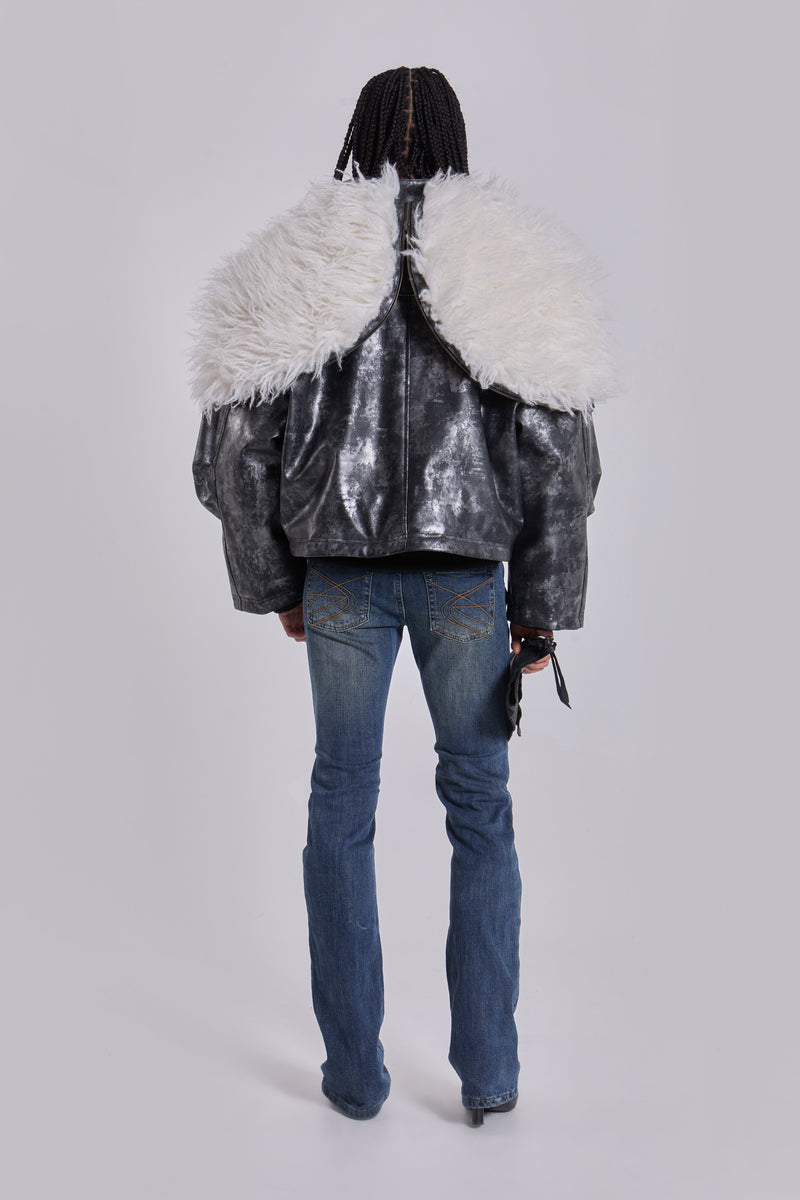 Mistra PU Leather Bomber Jacket