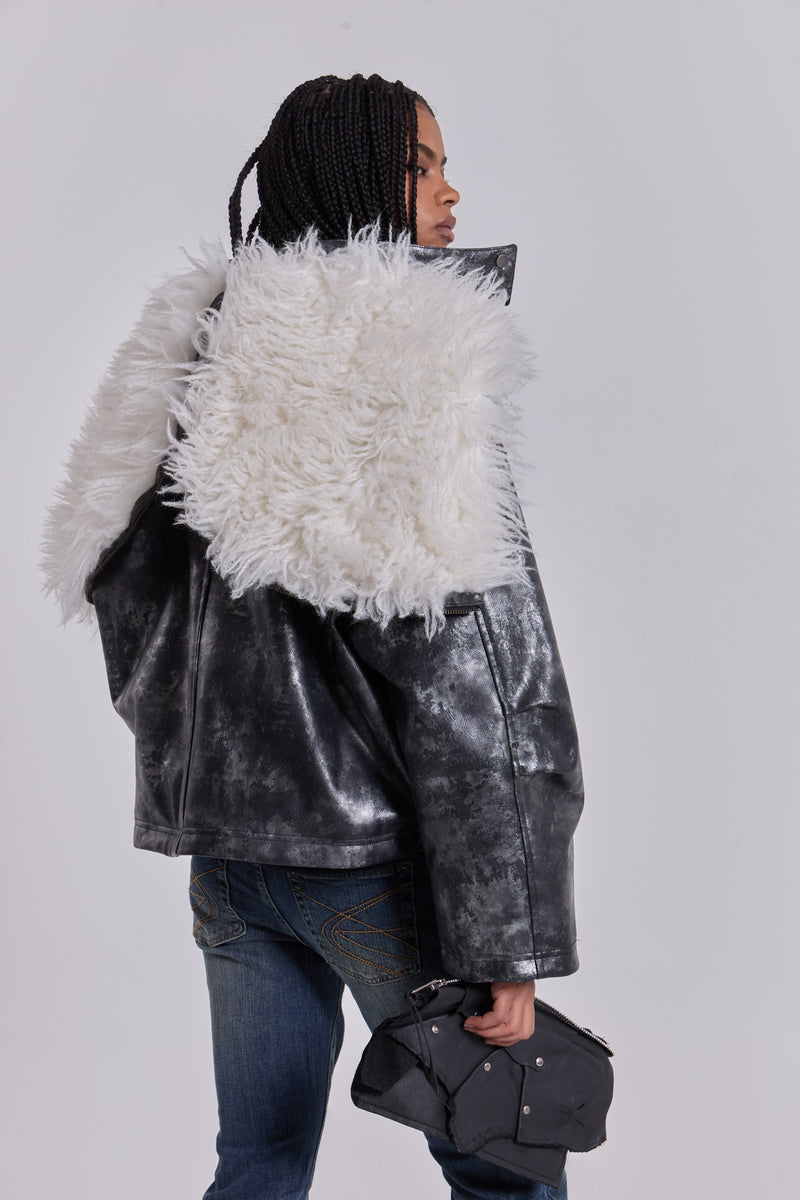 Mistra PU Leather Bomber Jacket