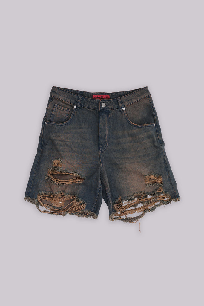 Dark Vintage Wash Glasto Shorts