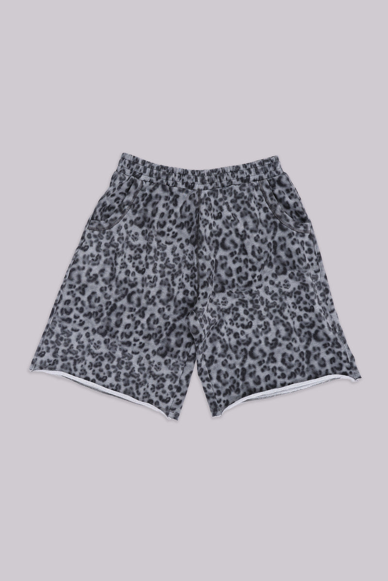 Airbrush Grey Leopard Monster Shorts