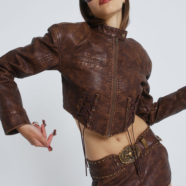 Womens **Vegan Leather Dress By Jaded London - Black