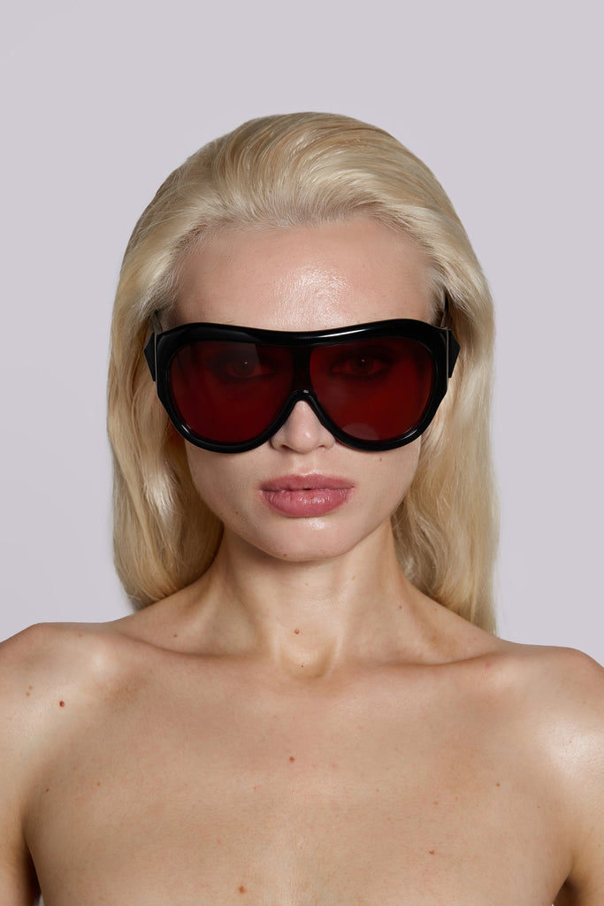 Noctra XL Stud Sunglasses in Damson