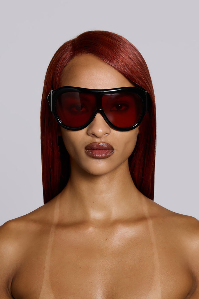 Noctra XL Stud Sunglasses in Damson
