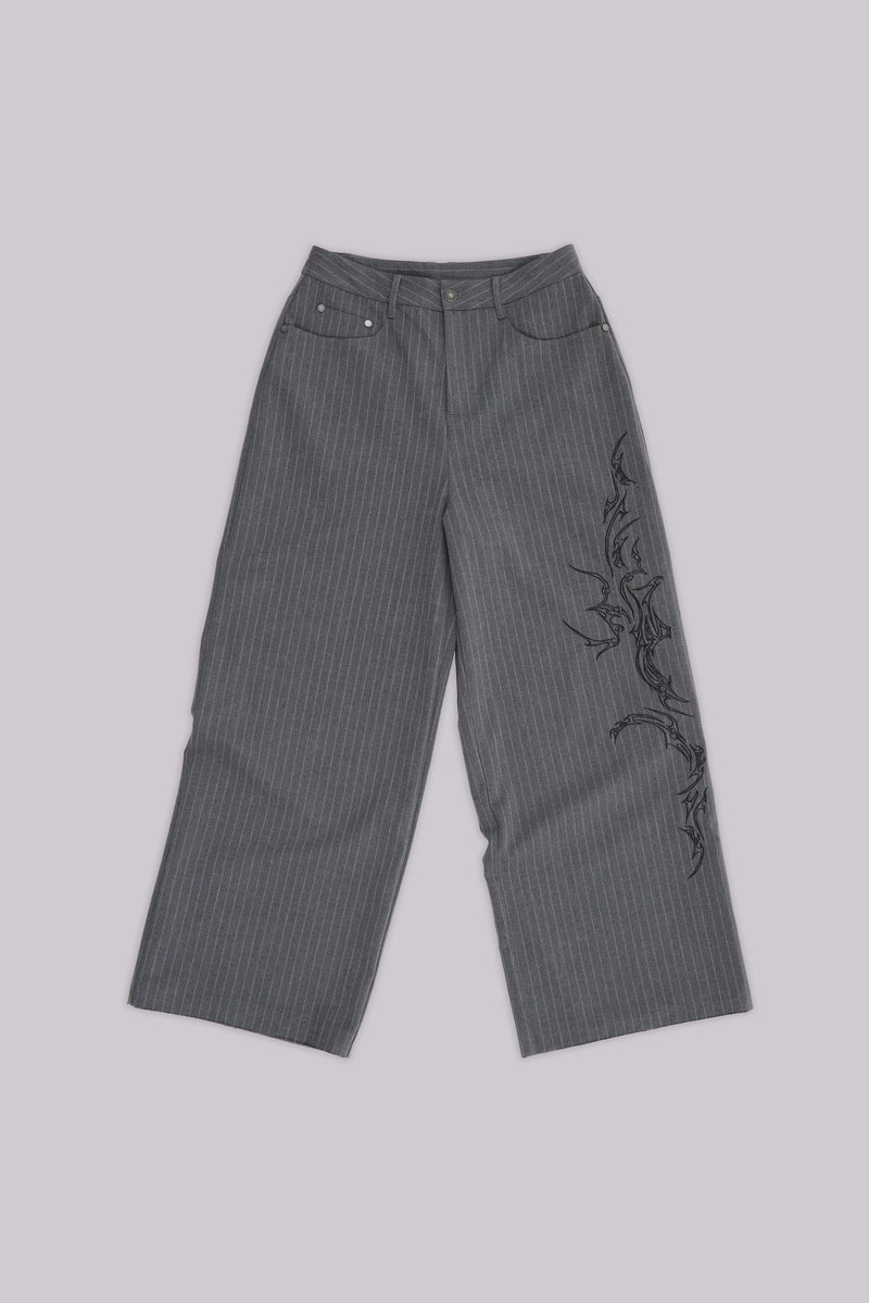 Tattoo Pinstripe Goliath Suit Pants