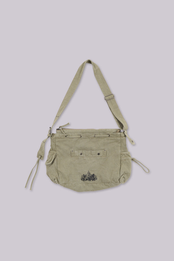 Khaki Military Utility Satchel Bag