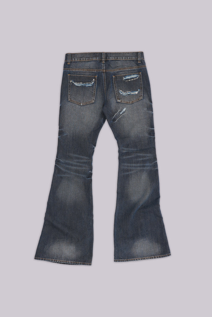 Cross Chain Blue Drift Jeans