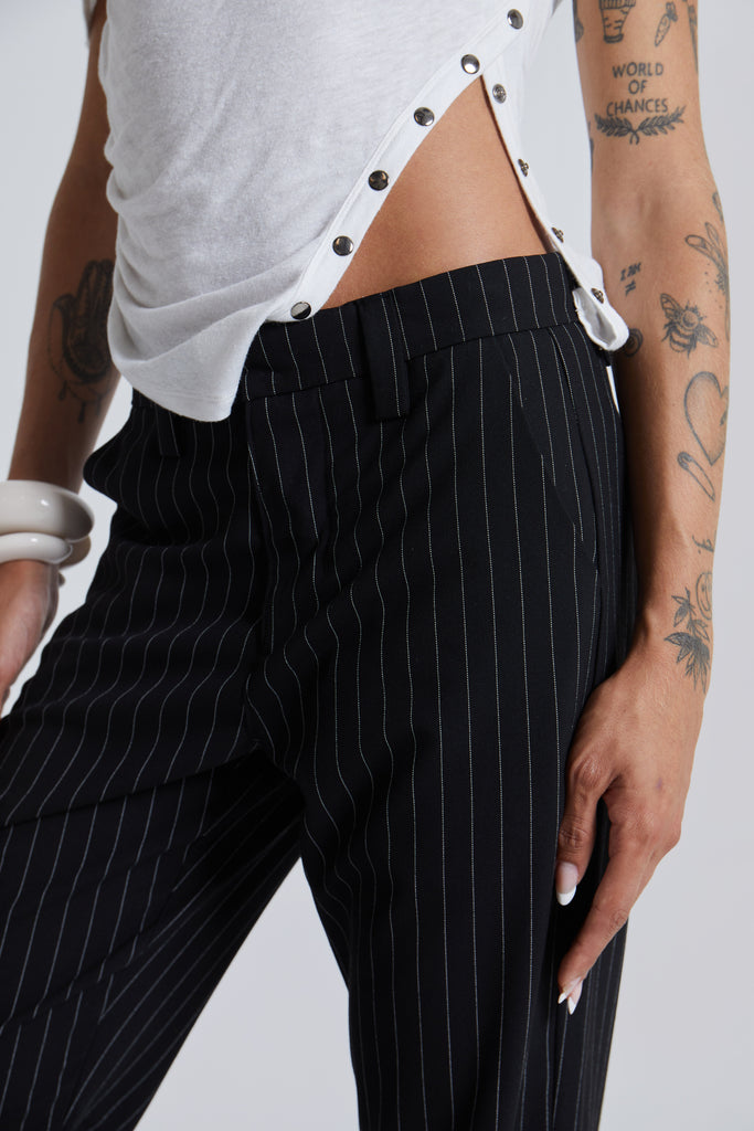 Stacked Bootcut Suit Pants