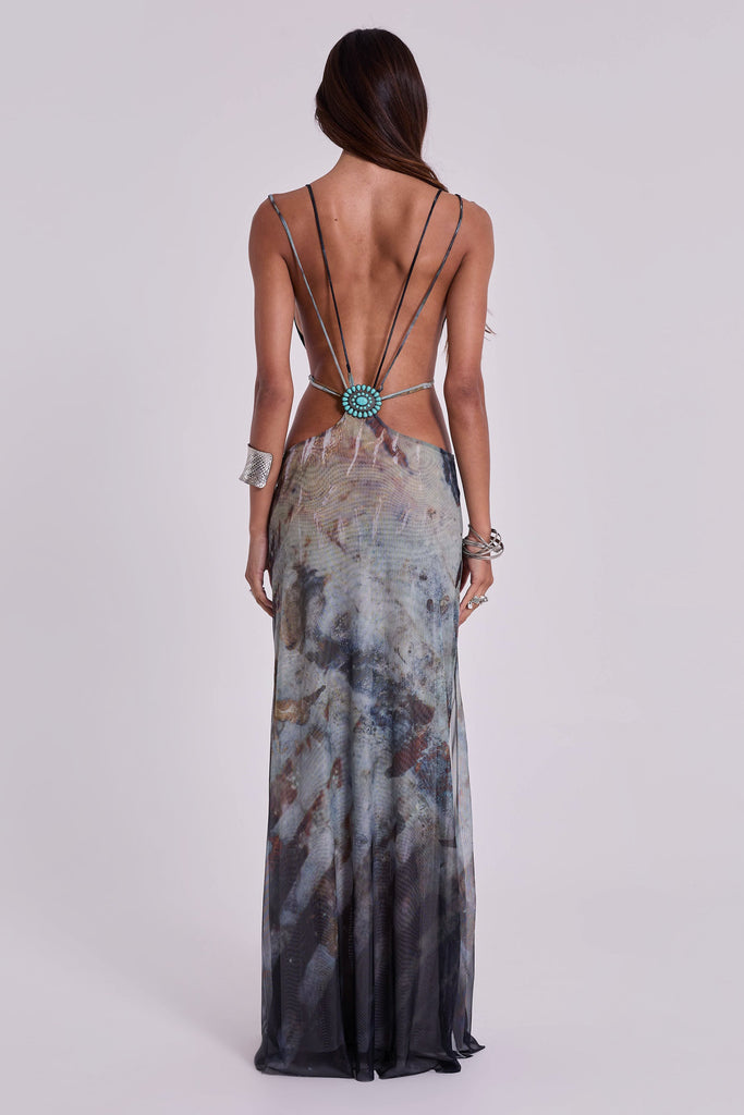 Azariah Maxi Dress With Turquoise Trim | Jaded London | Clothing Azariah Maxi Dress With Turquoise Trim | Jaded London | Clothing