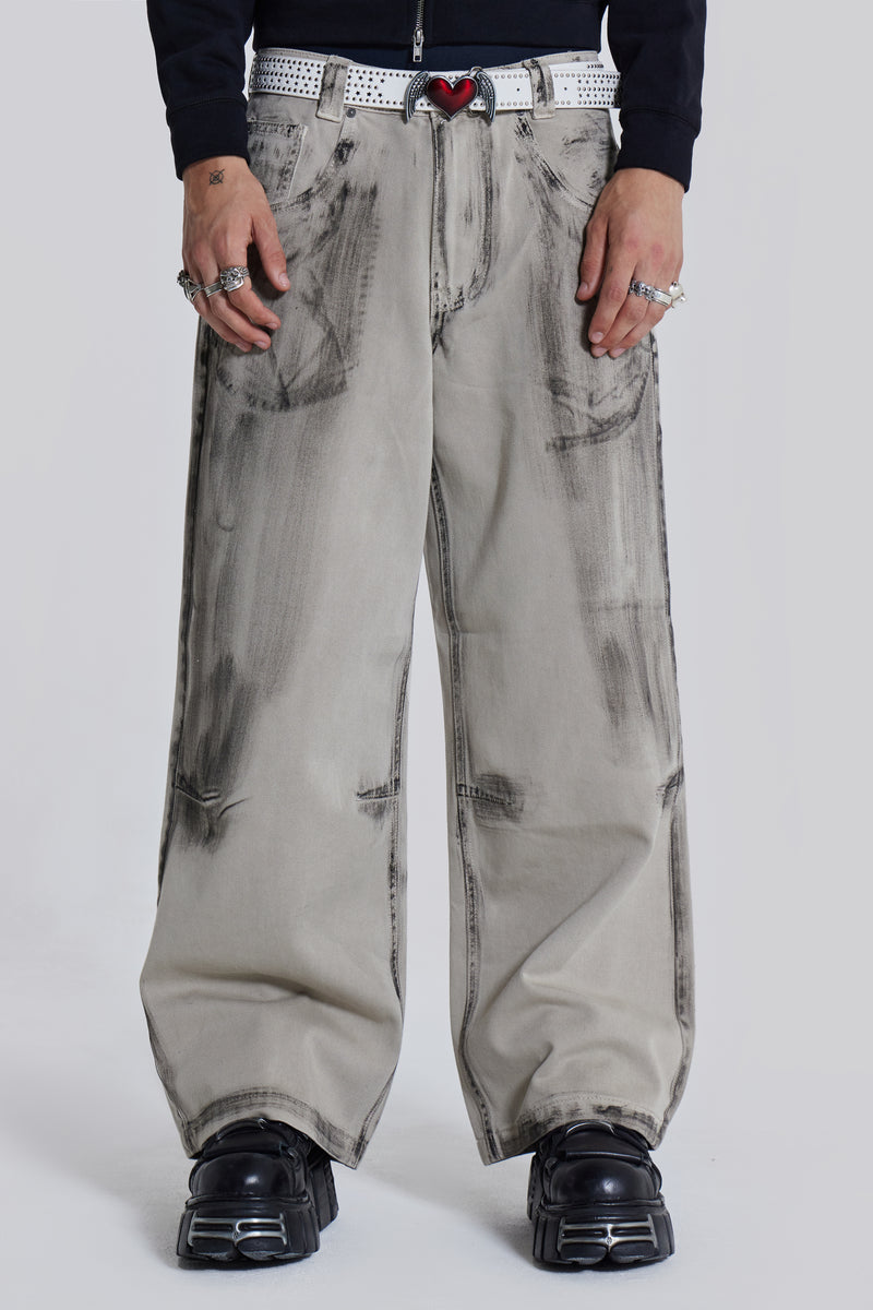 Dirty Wash Low Rise Colossus Jeans | Jaded London