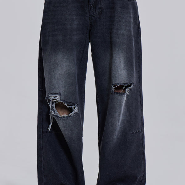 Washed Black Busted Colossus Jeans | Jaded London