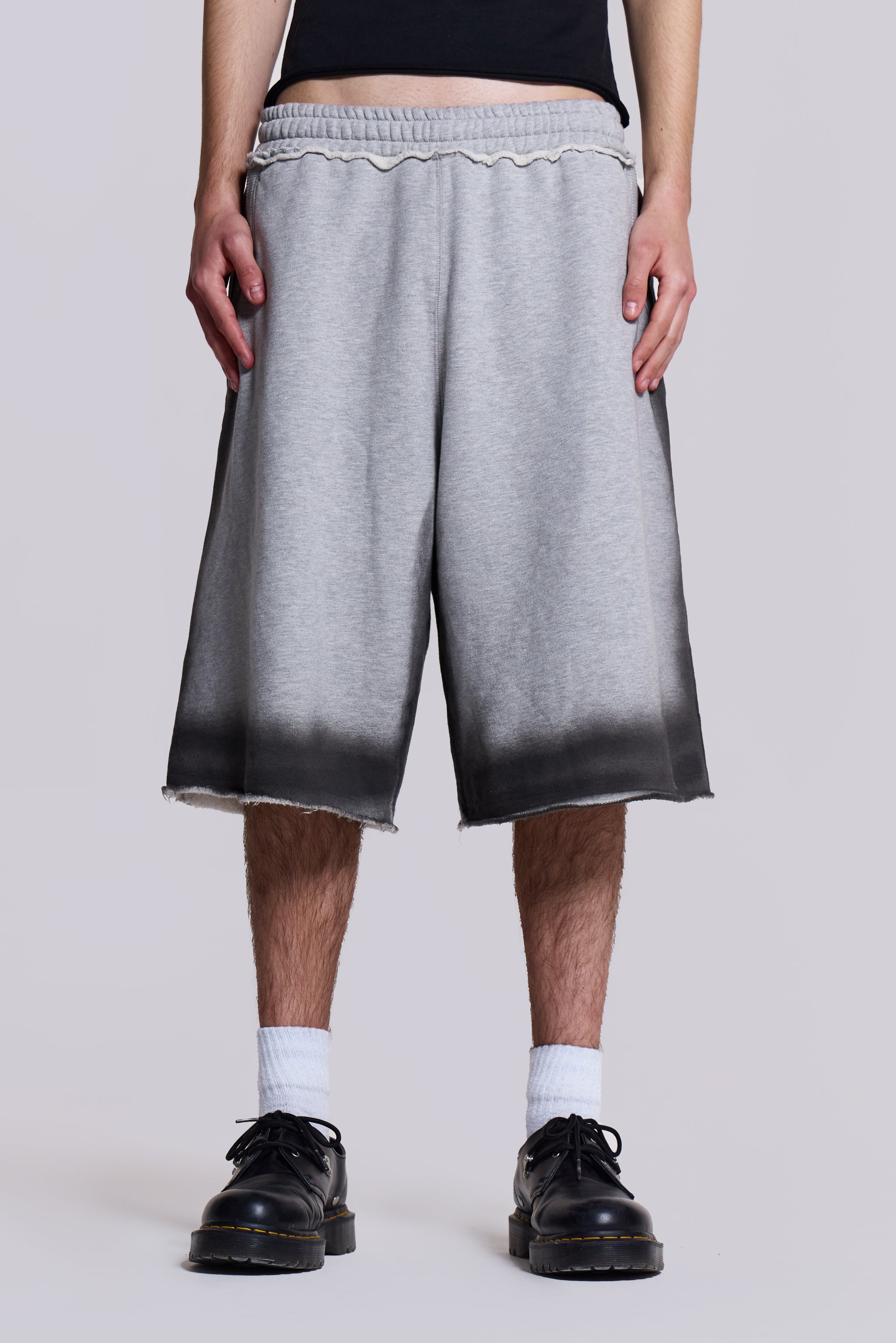 Grey Spray Monster Shorts