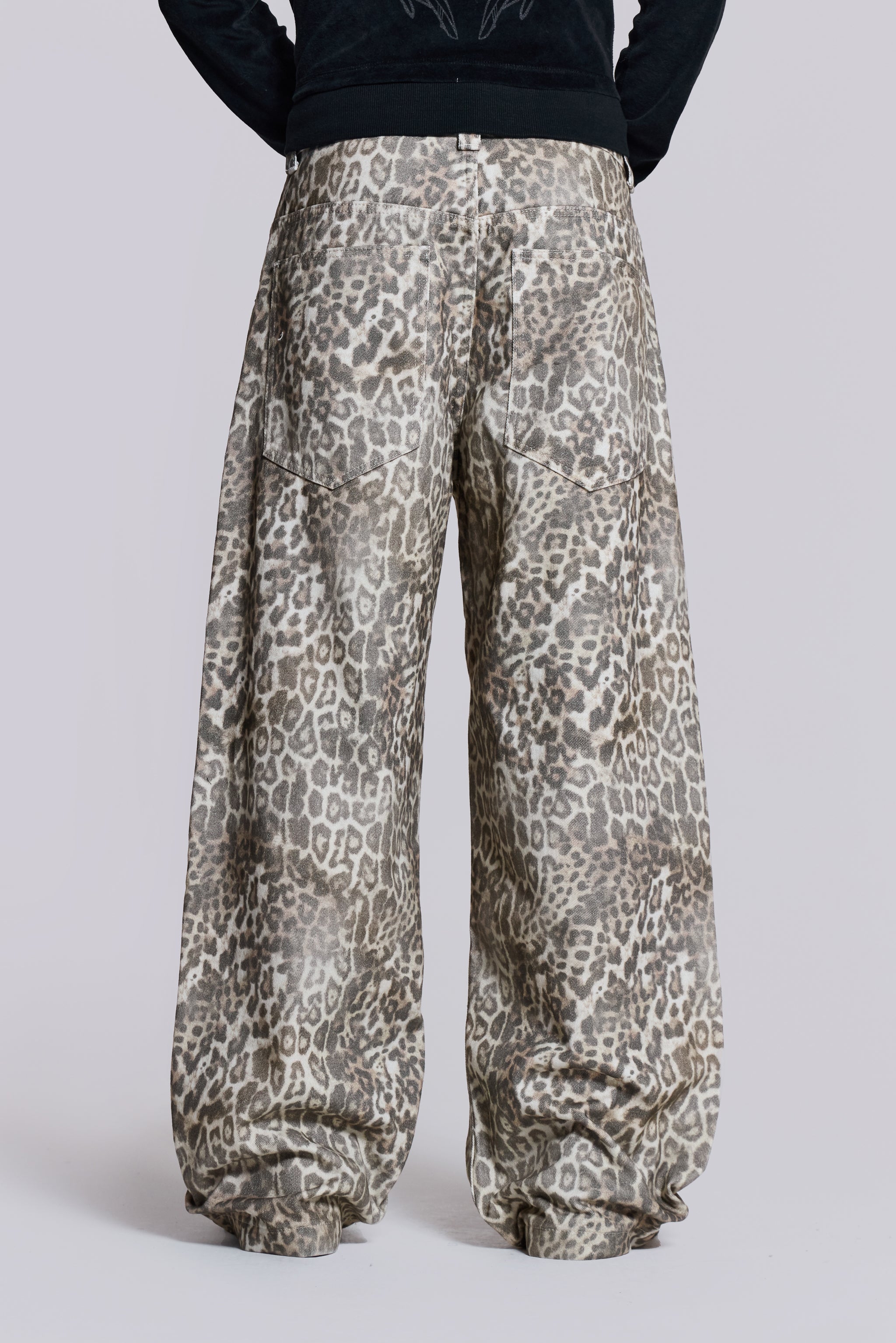 Shop Leopard Fade Colossus Jeans | Jaded London | Clothing