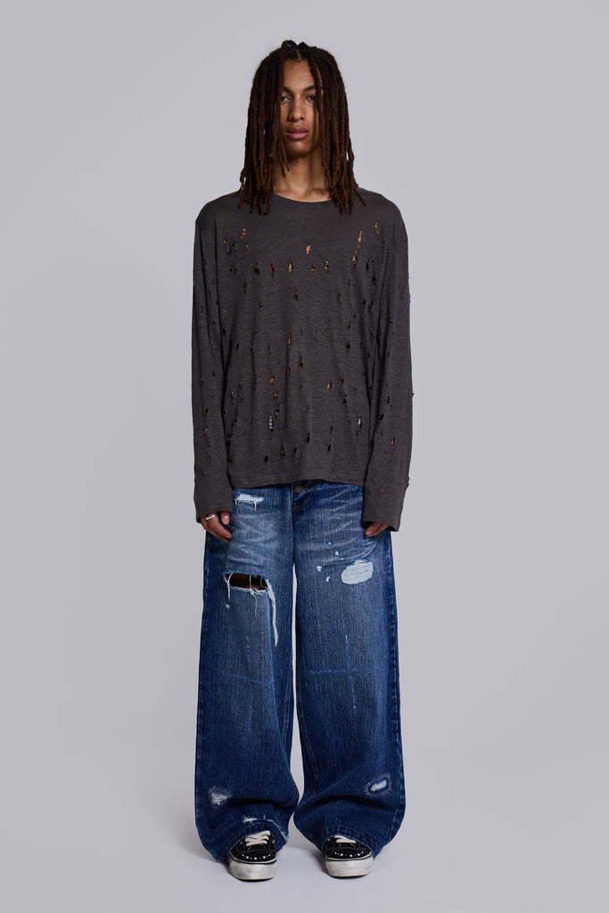 Rifle Distressed Knit Top