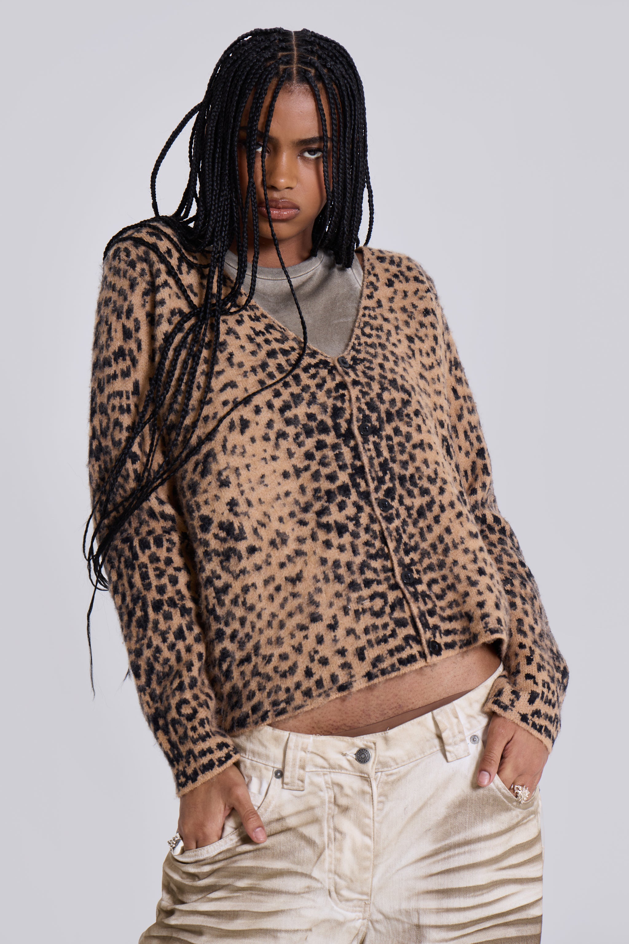 Leopard Chuck Cardigan