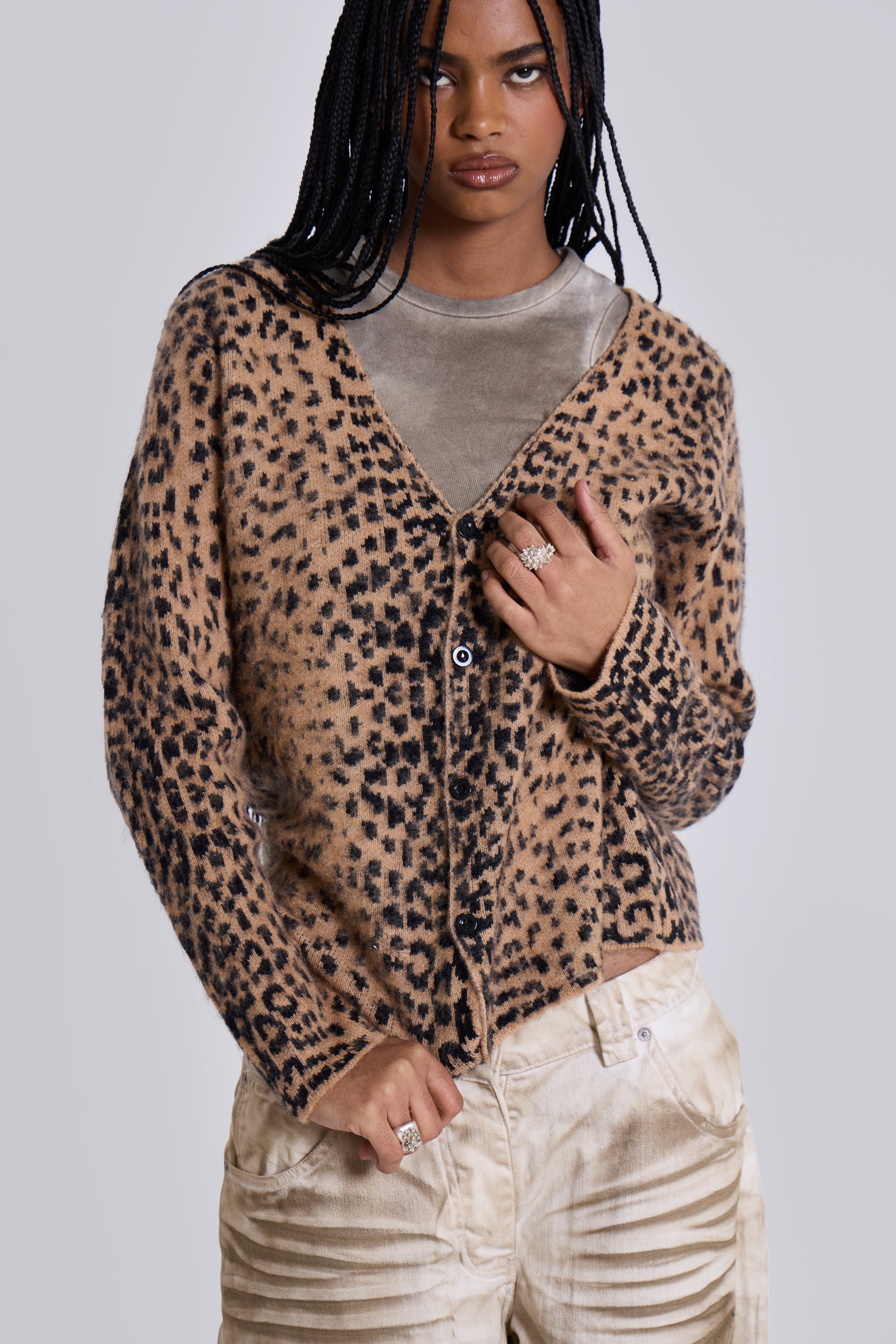 Leopard Chuck Cardigan