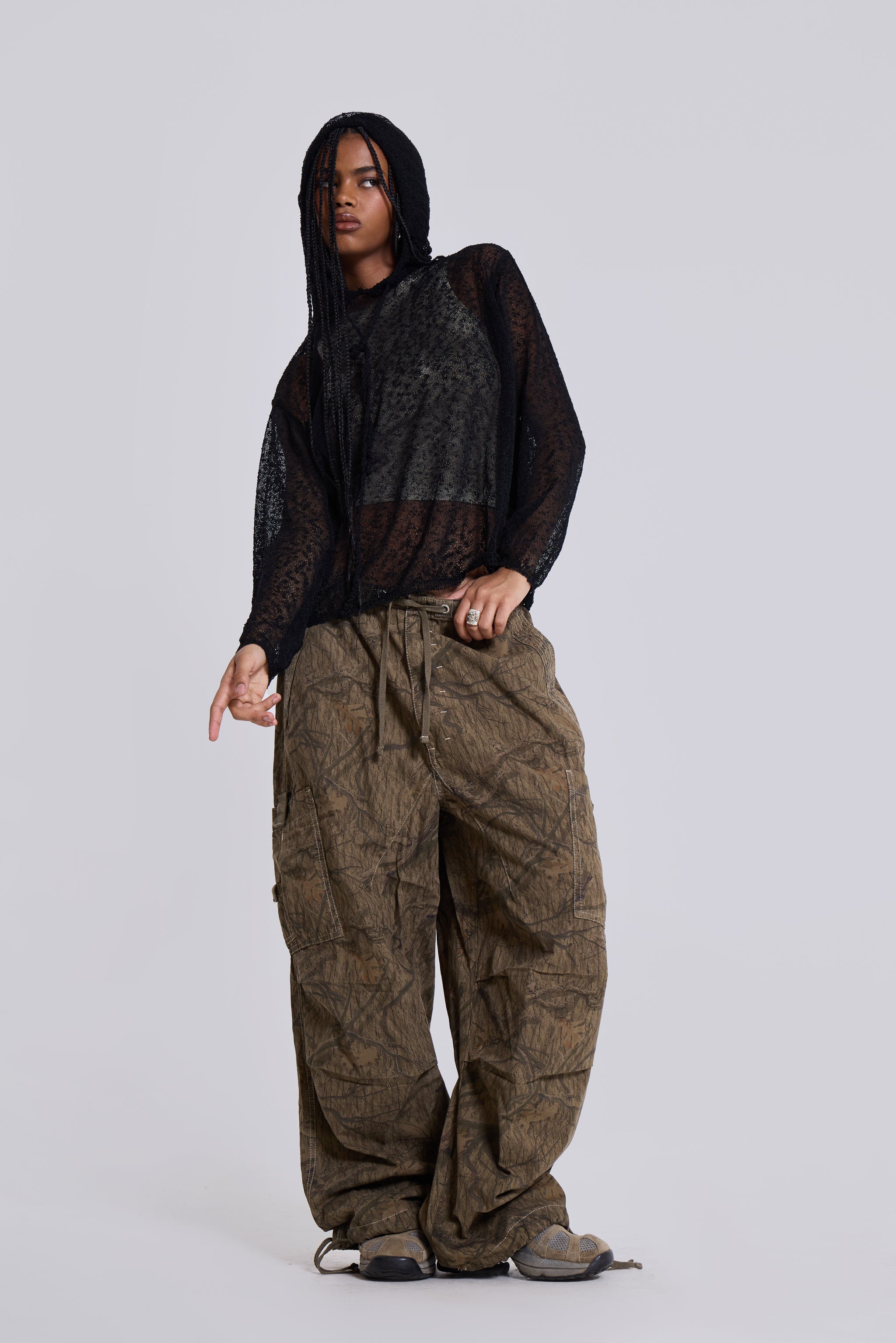 Forest Camo Parachute Pants