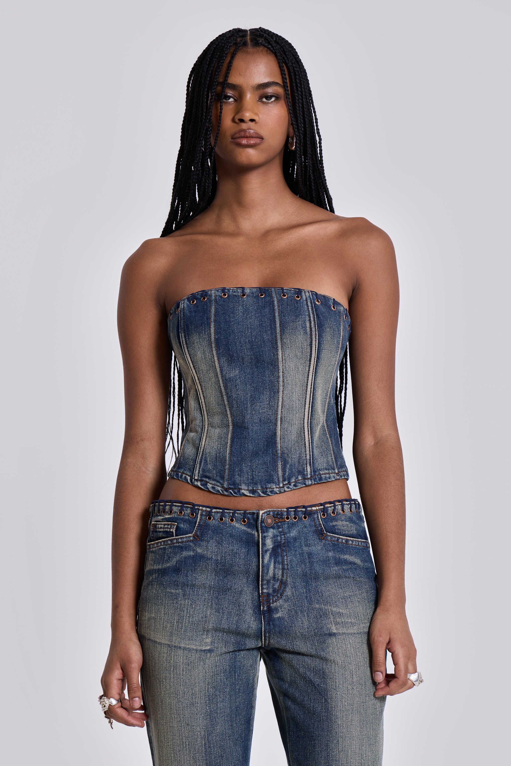 Elia Denim Corset Top