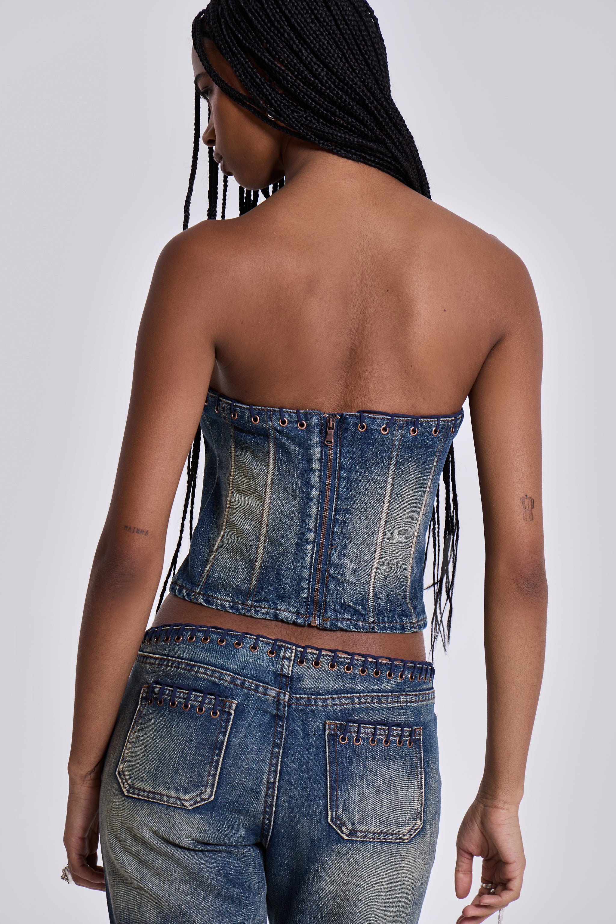 Elia Denim Corset Top