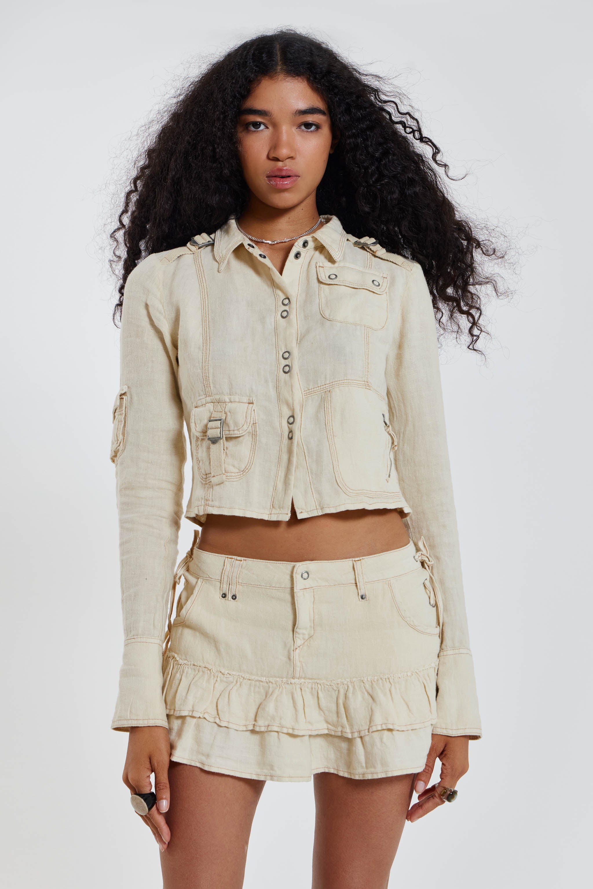 Santal Linen Cargo Shirt