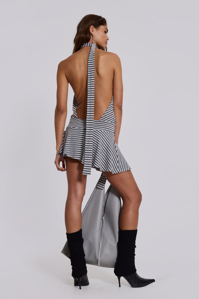 Shop Enya Backless Mini Dress in Steel | Jaded London | Clothing Shop Enya Backless Mini Dress in Steel | Jaded London | Clothing