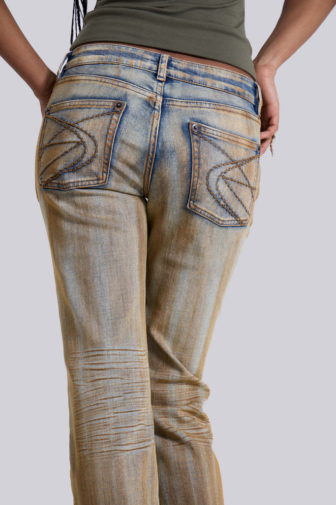Rusted Denim Bootcut Jeans