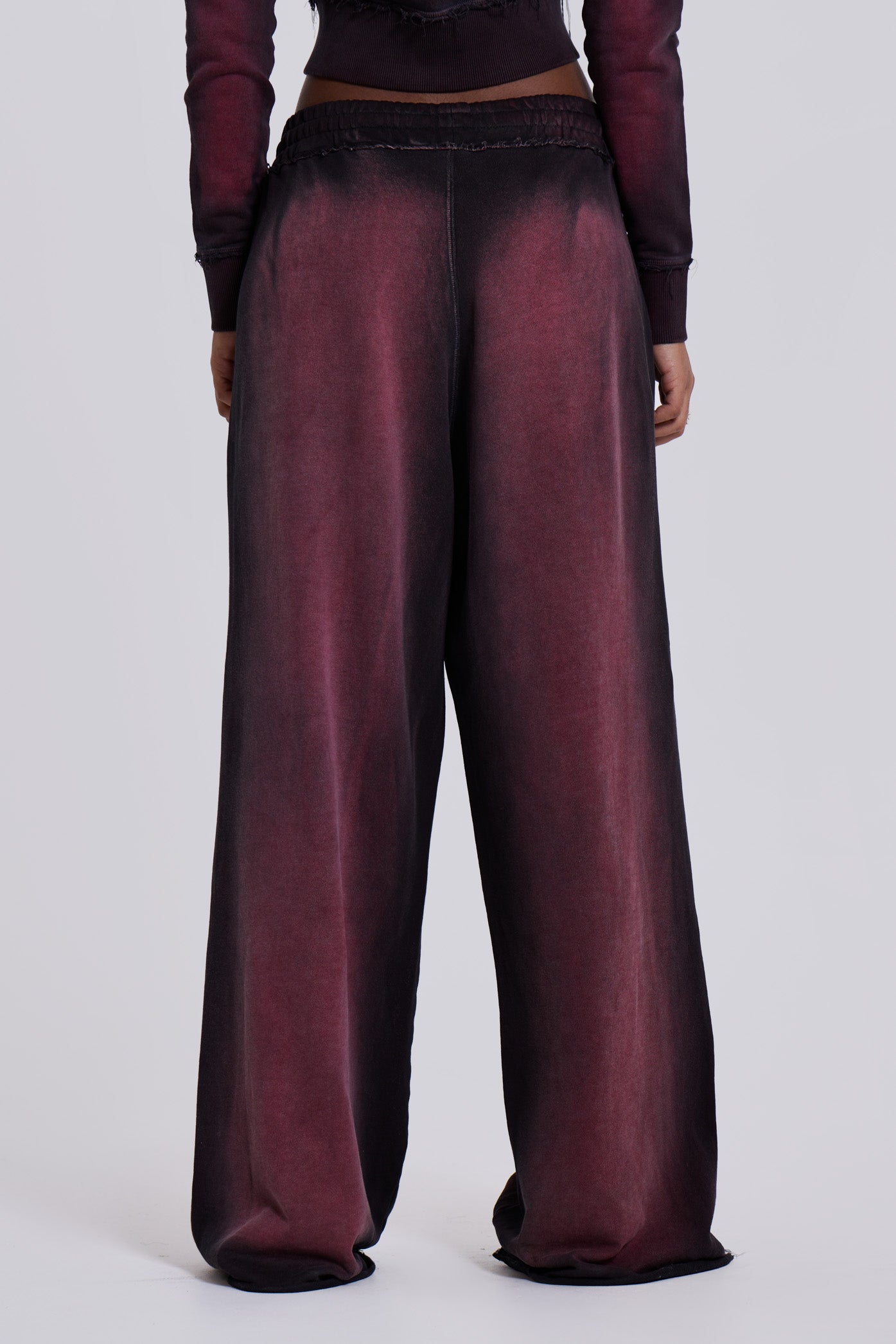 Deep Red Fade Baggy Monster Joggers