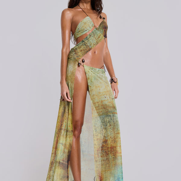 Shop Cantha Asymmetric Cut Out Maxi Dress | Jaded London