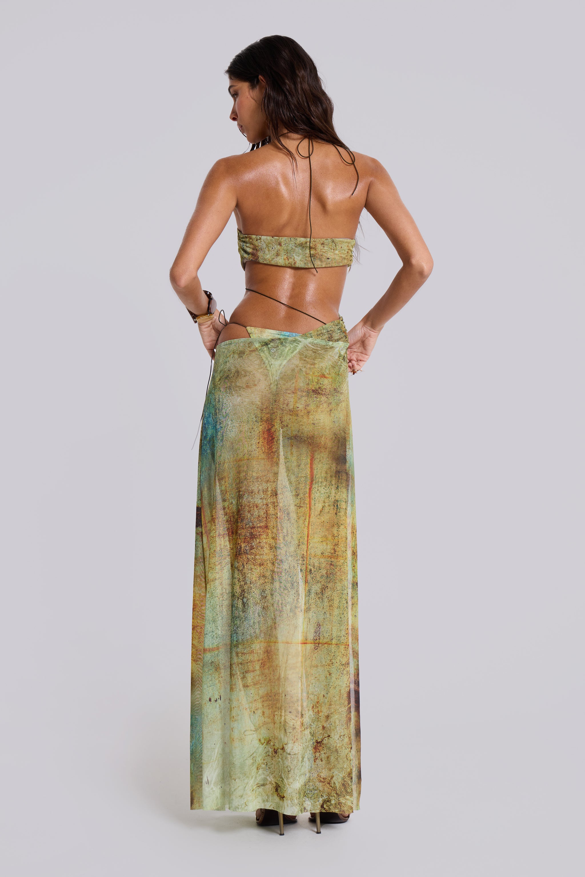 Shop Cantha Asymmetric Cut Out Maxi Dress