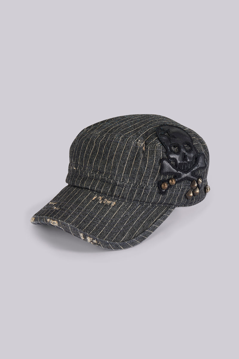 Pinstripe Baker Boy Hat