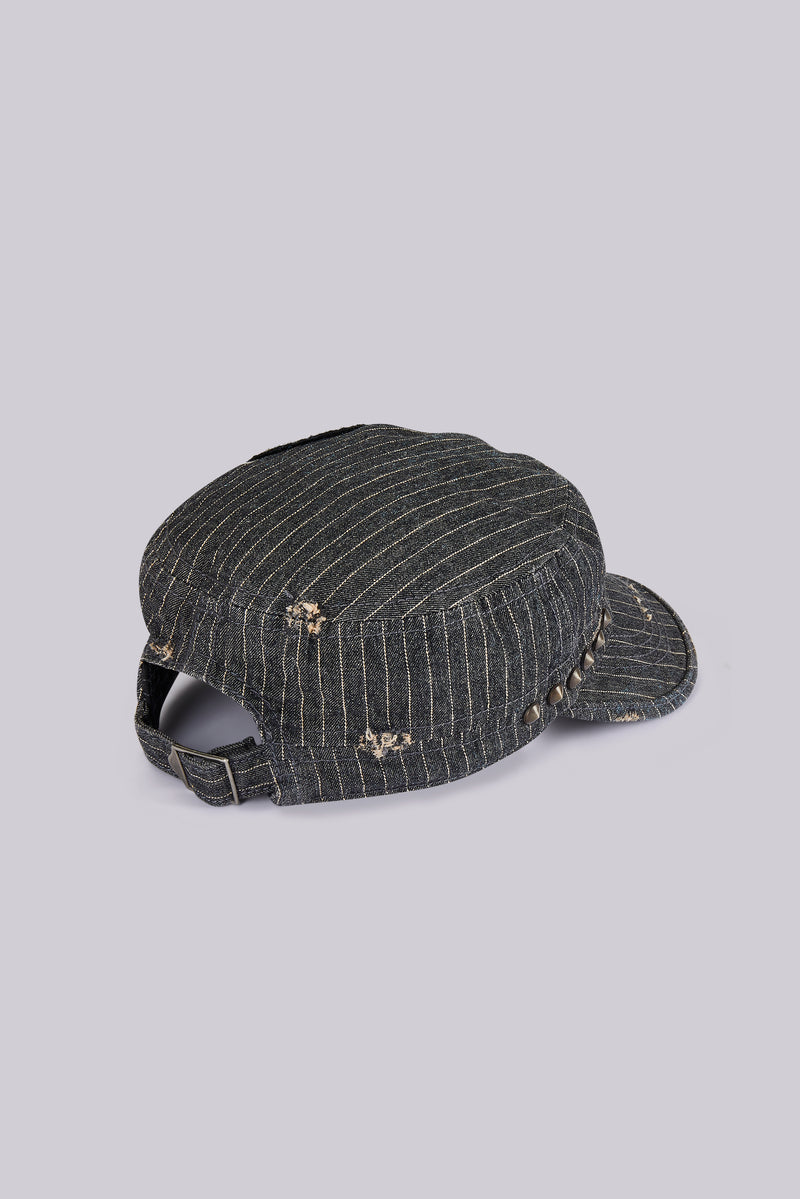 Pinstripe Baker Boy Hat