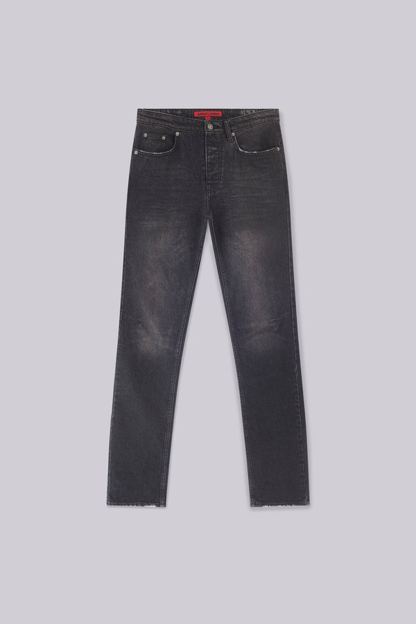 Washed Black Drain Jeans