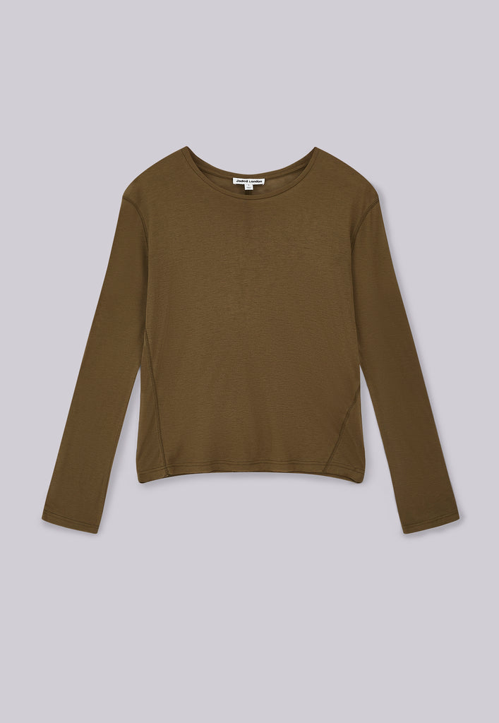 Khaki Mist Long Sleeve Top